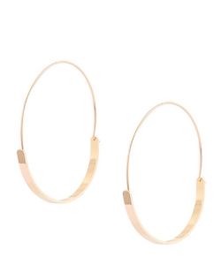 Minimal Style Oval Shaped Earrings EH701350 GOLD